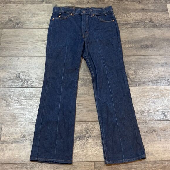 Vintage 70s Levi's Orange Tab Blue Flare Jeans - Men's Size 34 x 30 - Picture 1 of 11